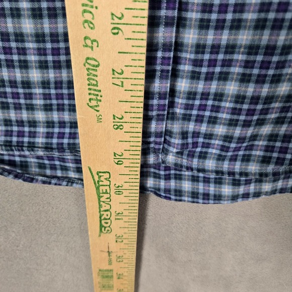 Polo Ralph Lauren‎ shirt Men's Medium Purple Green micro Plaid L/S classic fit - Picture 11 of 12